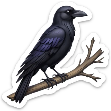 mystical raven sticker