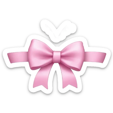 Gray heart with a pink bow sticker