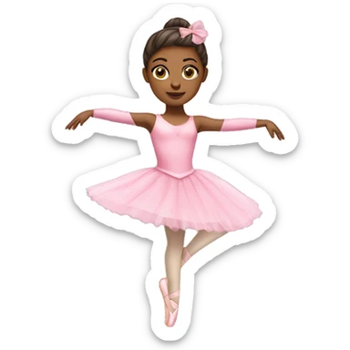 Ballerina with pink outfit sticker