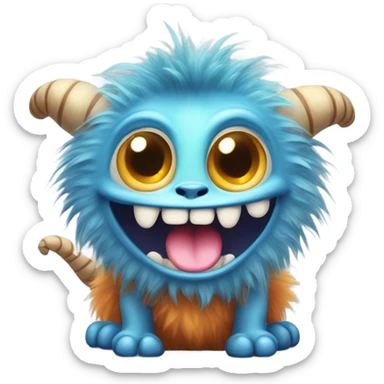 kind funny baby monster sticker