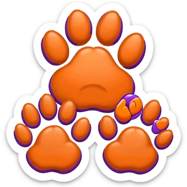 Create an emoji that says they call me Papa and use two Clemson Tiger paws  sticker