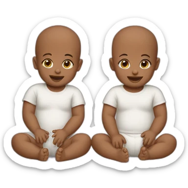 Two baby twins sticker