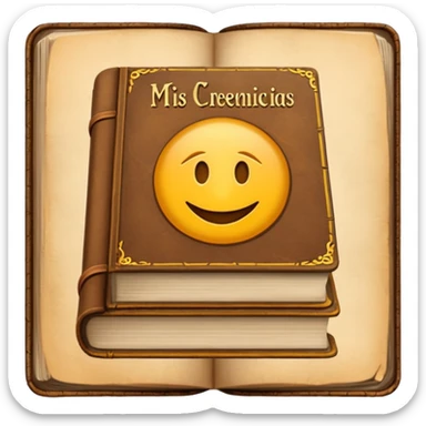 a book with the name "mis creencias de siempre" sticker