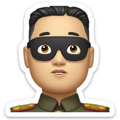 Kim Jong un super hero sticker