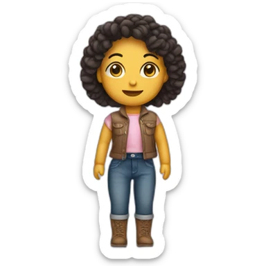 muñeca de tela sticker