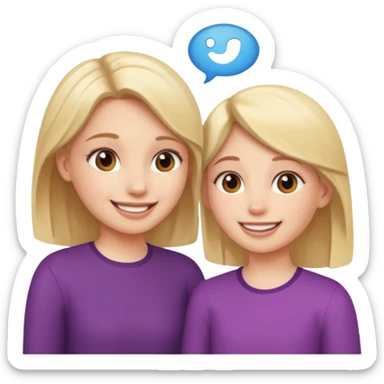 A girl talking to a girl  sticker