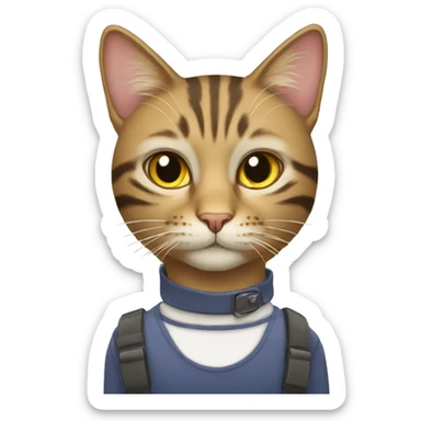 a cat with a sign that says “registration.” sticker