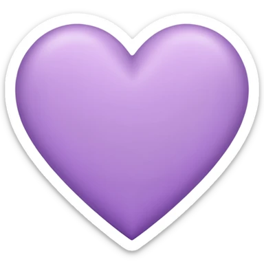light purple heart. sticker