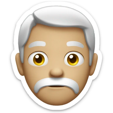 grunting emoji face with white  sticker