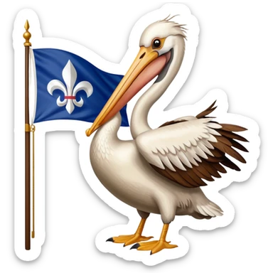 Make a pelican like the one on the Louisiana flag sticker