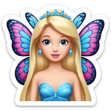 lav en barbie mariposa fe sticker