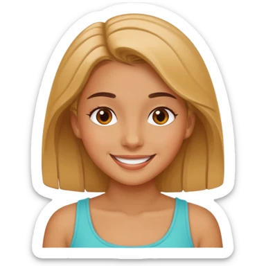 Stikers of girl which is a bit old and is relax sticker