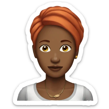 Congolese Woman red hair sticker