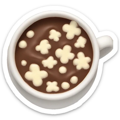 hot chocolate with flake sticker
