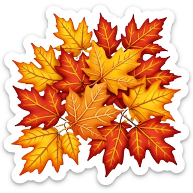 autumn leaves sticker