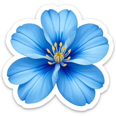 Flor del pensamiento celeste sticker