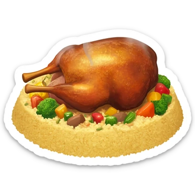 Meal of couscous with meat sticker