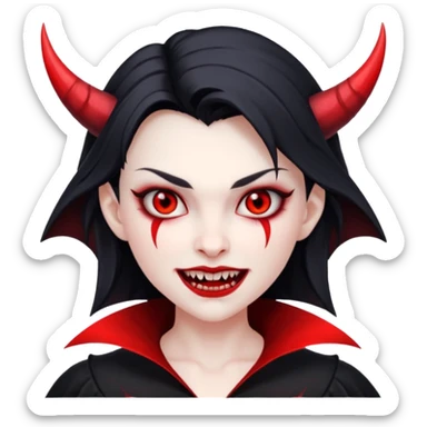 Vampire devil girl sticker