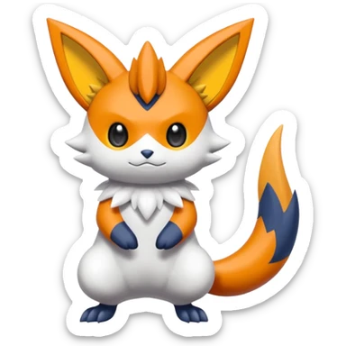Victini-Meowstic-Raichu-Zangoose-Fakémon-hybrid-creature (full body)  sticker