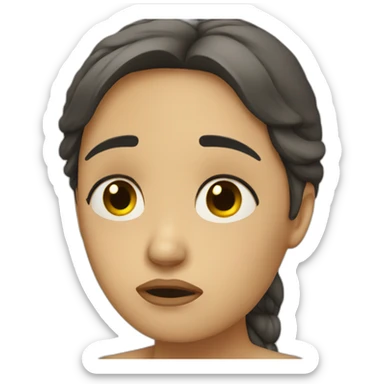 sad woman crying sticker