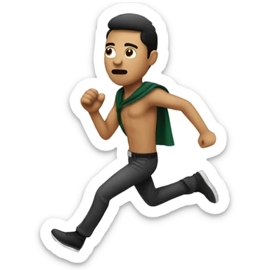 person from mexico running from a thief sticker