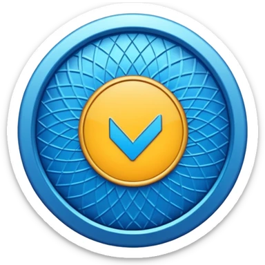 blue tick verification badge on a circular shape with zigzag edges sticker