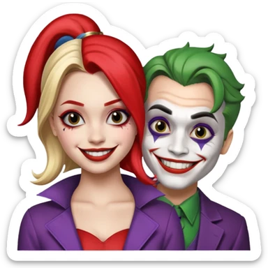 harley quinn and joker sticker