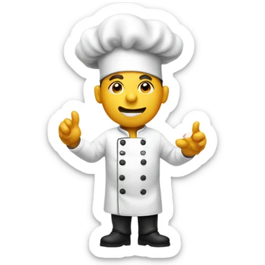 Chef blowing a kiss sticker