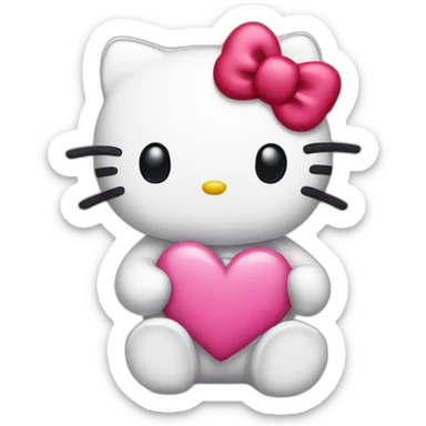 Hello kitty love sticker