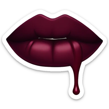 Maroon lipstick mark sticker