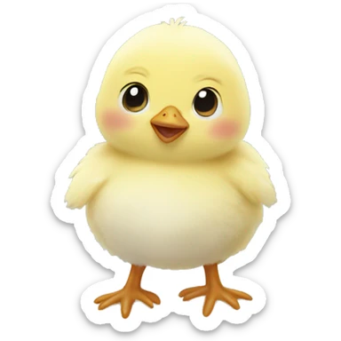 Baby chick in the snow sticker