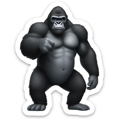 gorilla holding middle finger up sticker