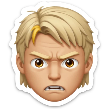 thorfinn angry face Kid  sticker