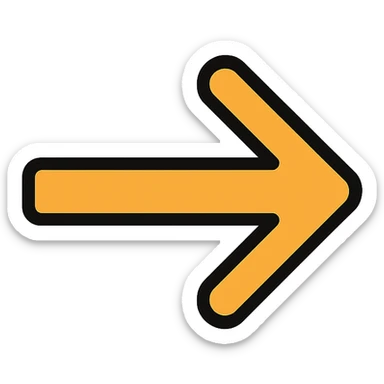 A simple right-pointing arrow icon sticker