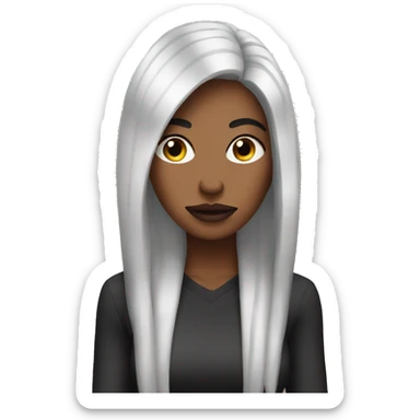 Baddie with long nails sticker