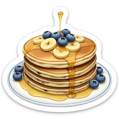 Blueberry Pancakes with banana sticker