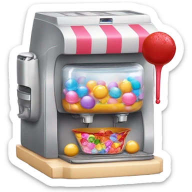 Fait moi une machine a bonbon mais avec des bouteille d’eau à la place  sticker