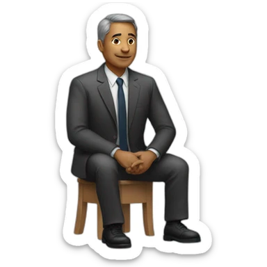 Un homme assis sticker