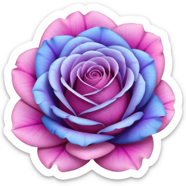 realistic Colorshifting blue,  purple, pink rose sticker