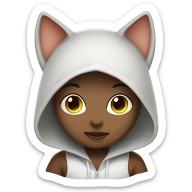 sonny angel with cat hood sticker