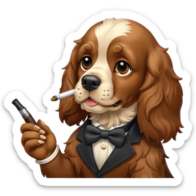 Cocker smoking sticker