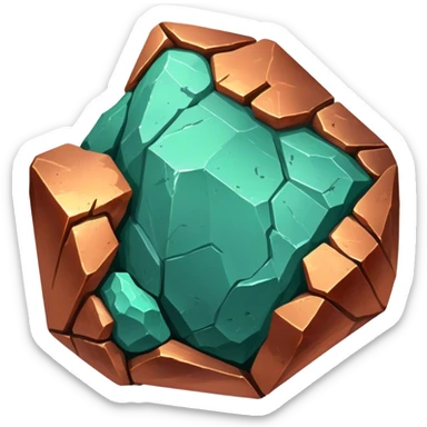 copper ore with slight oxidation sticker