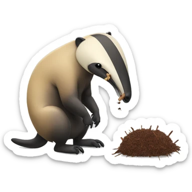 anteater eating ants sticker
