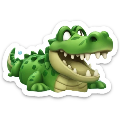 Crocodile in the lake sticker
