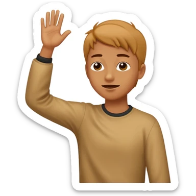 A person dabbing sticker