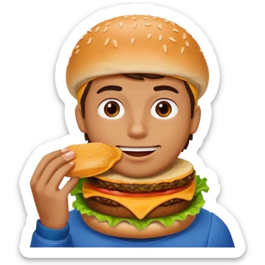 Comiendo una hamburguesa sticker