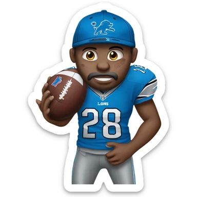 Detroit lions fan crying sticker