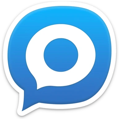 White facebook messenger  sticker