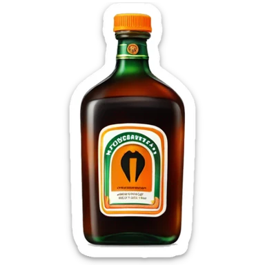 jagermeister with orange on the top sticker