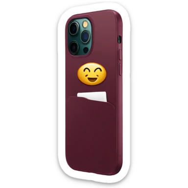 iphone 14 pro with burgundy case sticker
